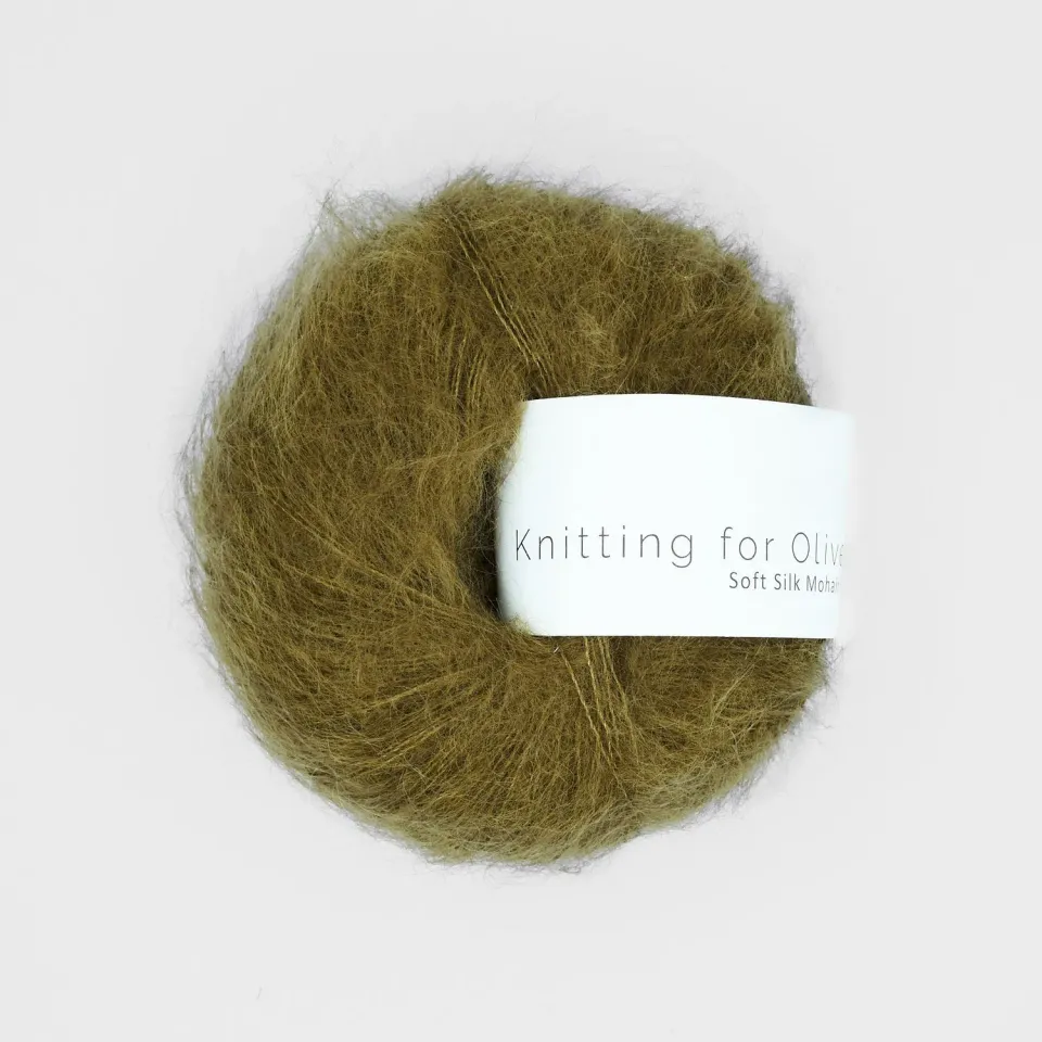 Knitting for Olive Soft Silk Mohair Mohairwolle Green Ocher Kid-Moha