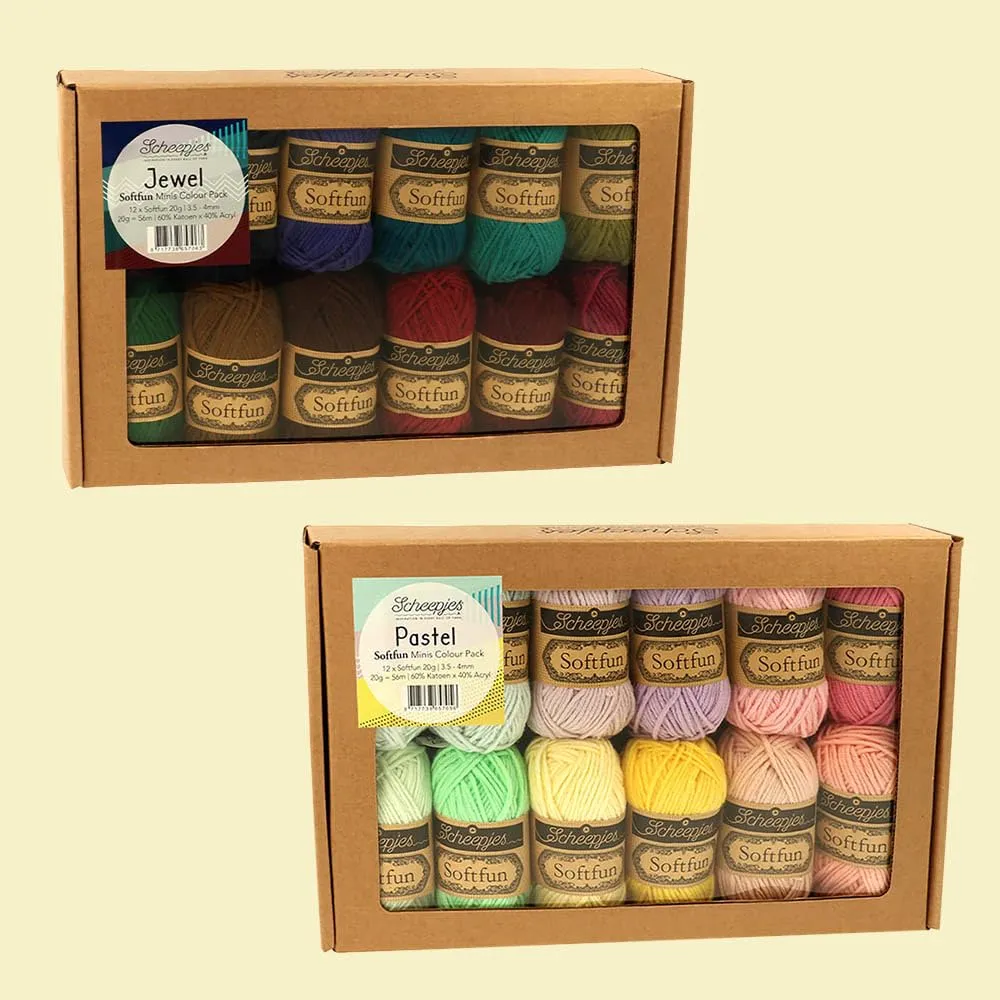 Scheepjes Softfun Jewel Colour Pack 12x20g Baumwolle