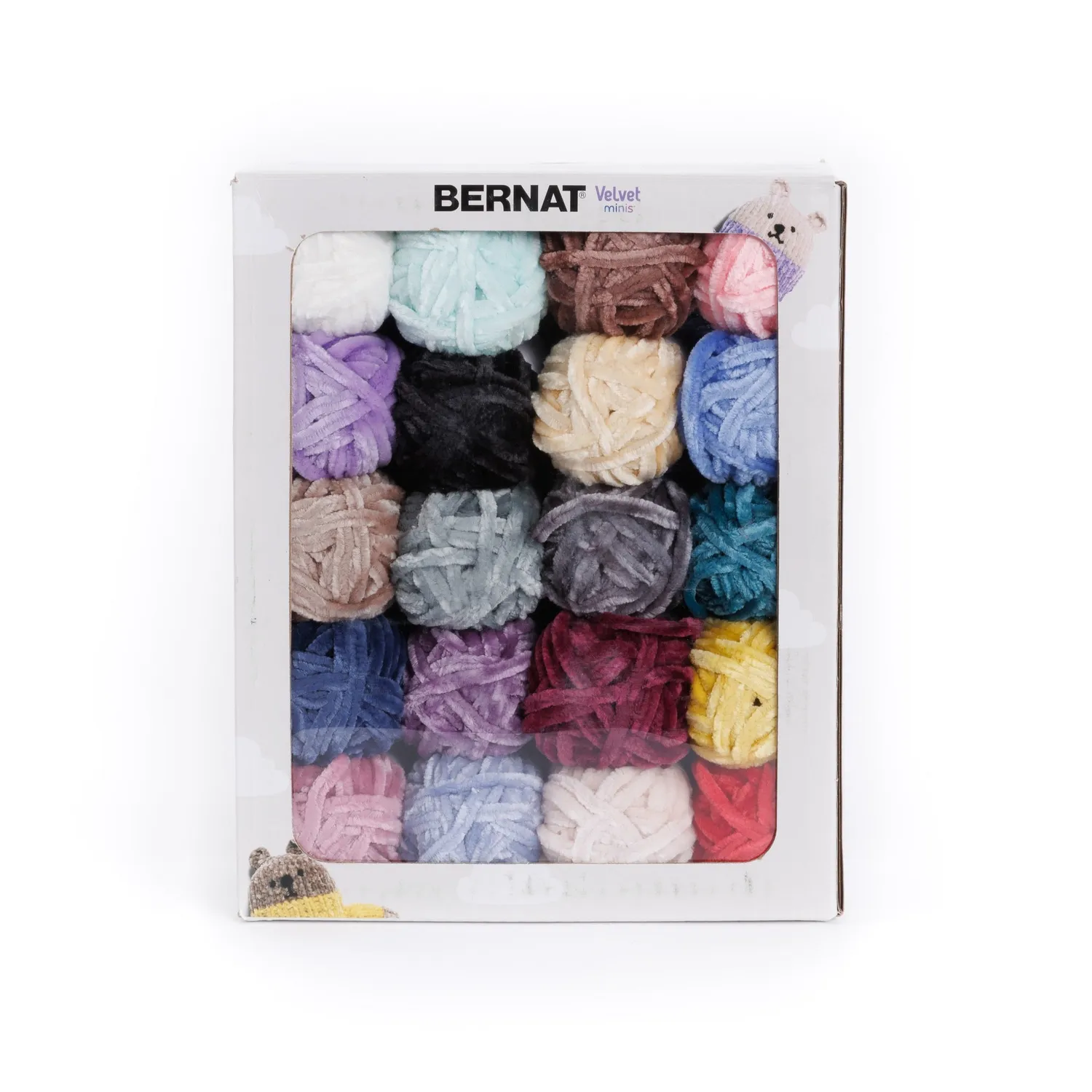 Bernat Velvet Minis Pack Samtgarn 700g Classic 20 Miniknäuel Chenille