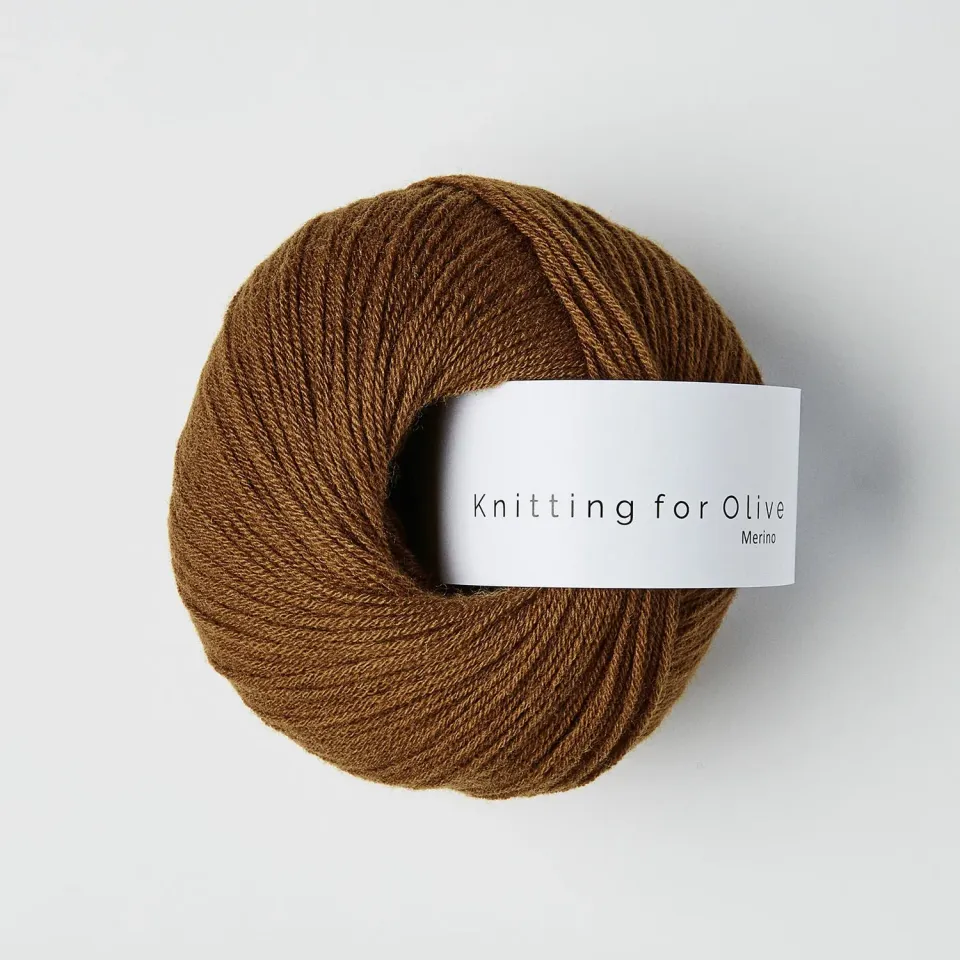 Knitting for Olive Merino Wolle Ocher Brown warmes Goldbraun
