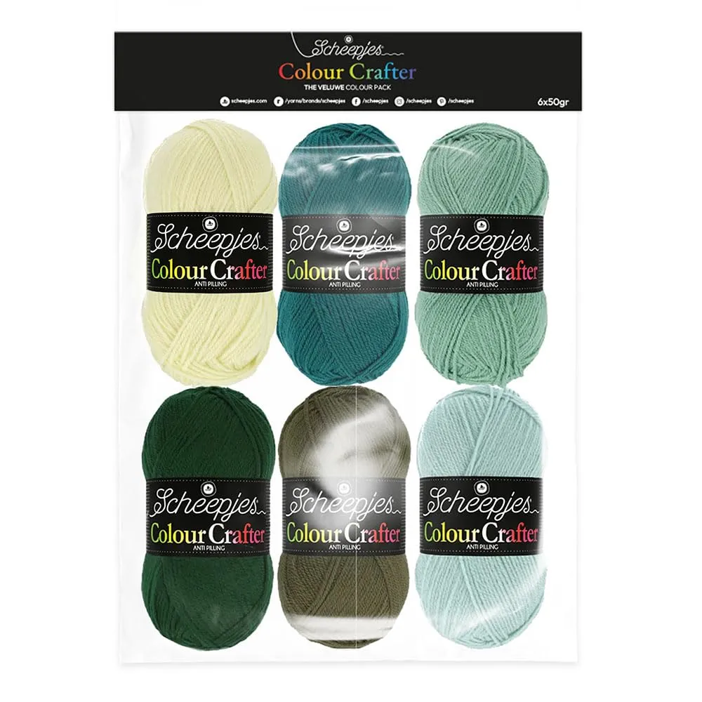 Scheepjes Colour Crafter Set 6x50g Die Veluwe Grün