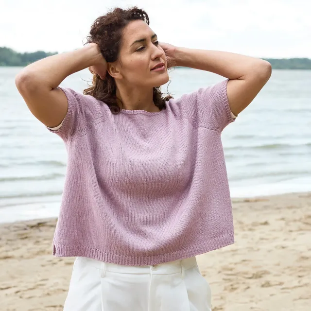 Rosy Green Wool Mengeti Shirt Anleitung Englisch V-Ausschnitt