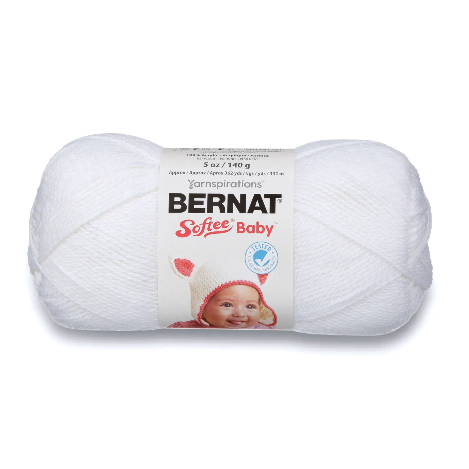 Bernat Softee Baby Babygarn White leicht waschbar