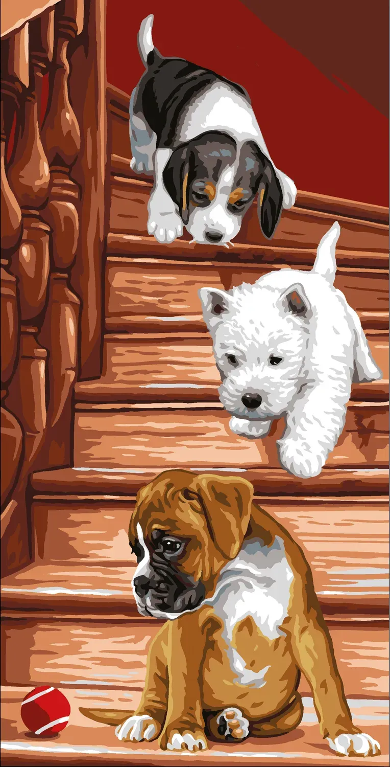 Anchor Royal Paris Puppies Gobelincanvas 53x27 cm