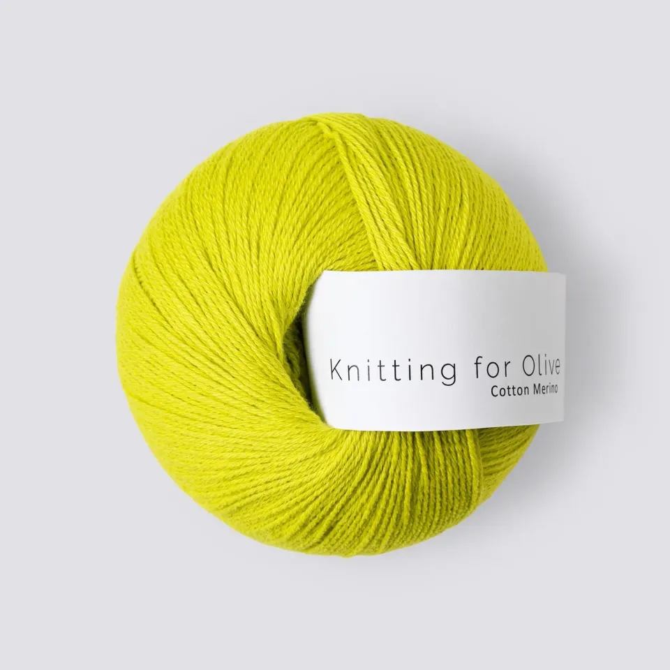 Knitting for Olive Cotton Merino Wolle Lime Yellow frisches Gelb