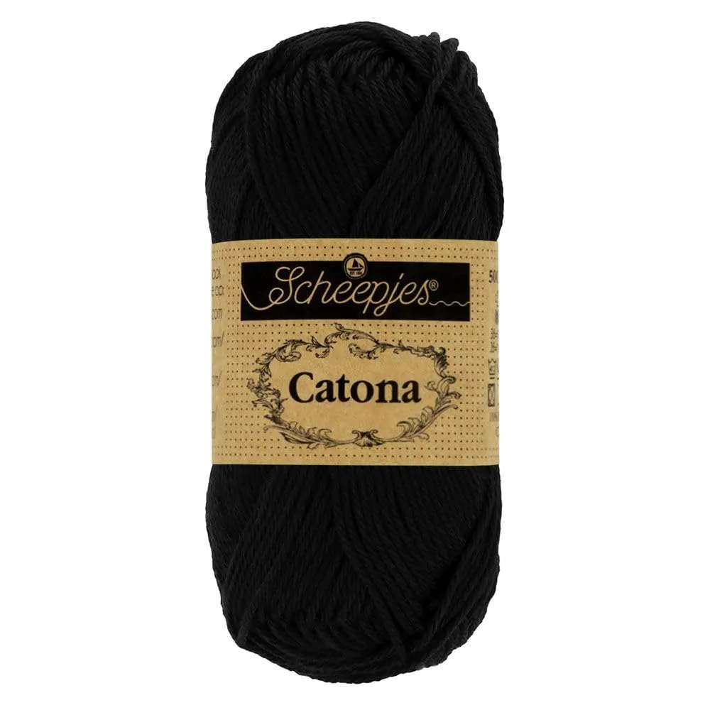Scheepjes Catona 110 Jet Black Häkelgarn 100g mercerisiert