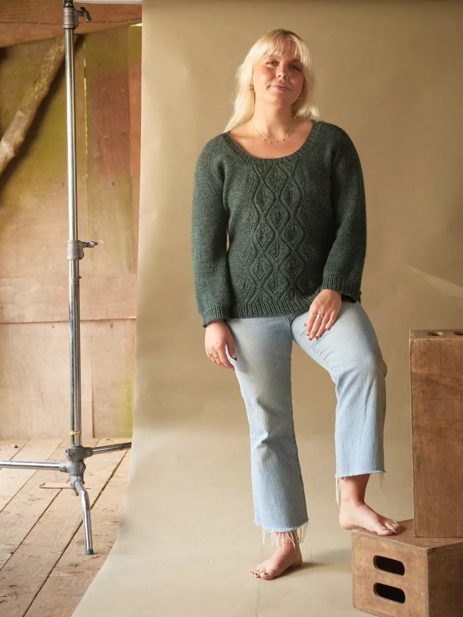 John Arbon Seafarer Wild Ivy Pullover Strickkit Hydra