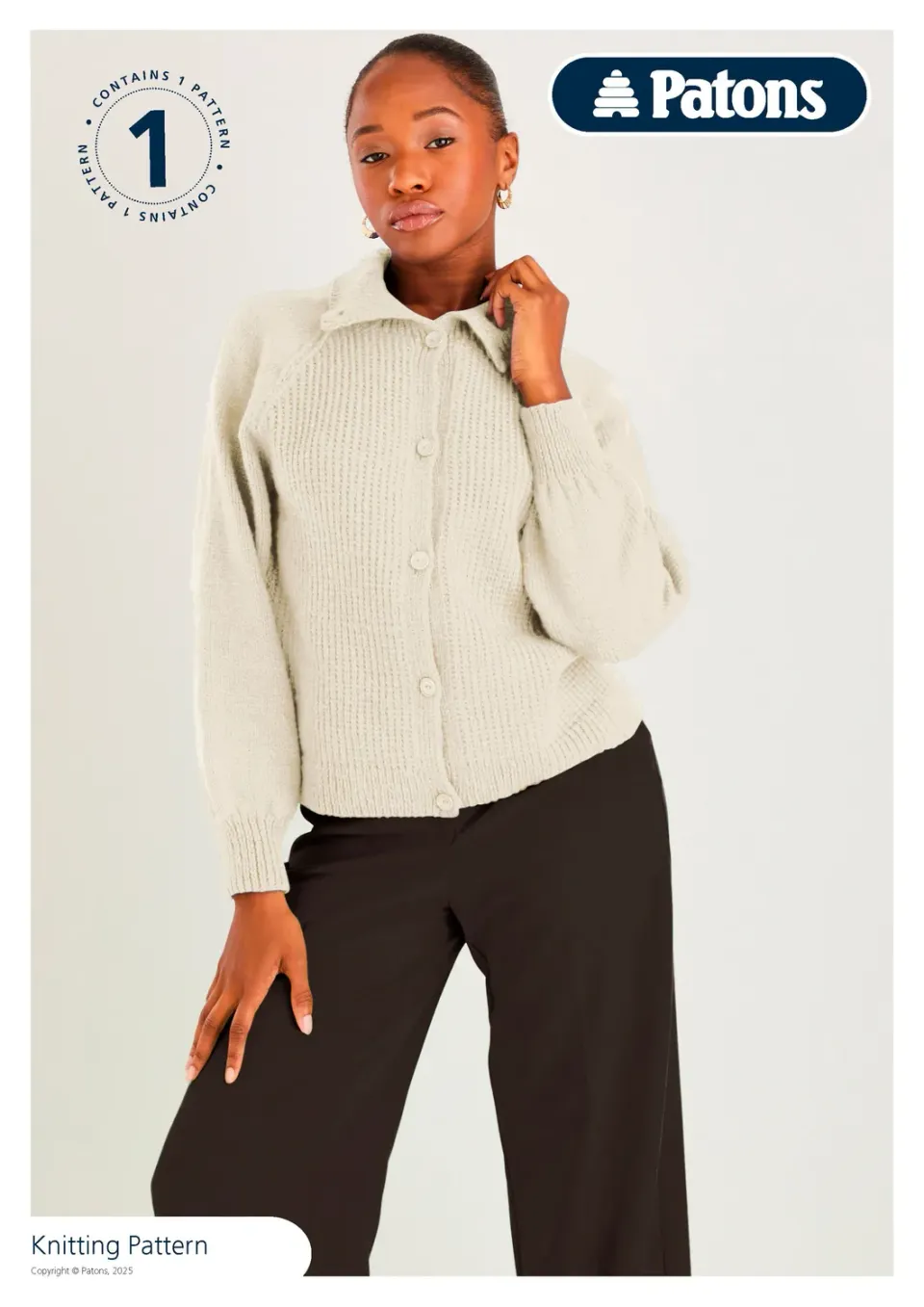 Anchor Fab DK Collared Button Neck Strickanleitung Englisch mit Kragen