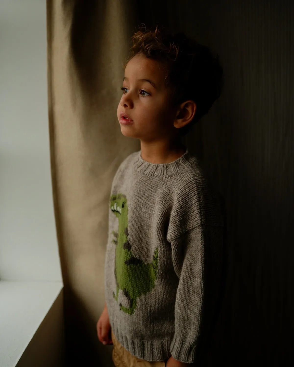 Knitting for Olive Dinosaur Sweater Strickanleitung 1-10J Dino