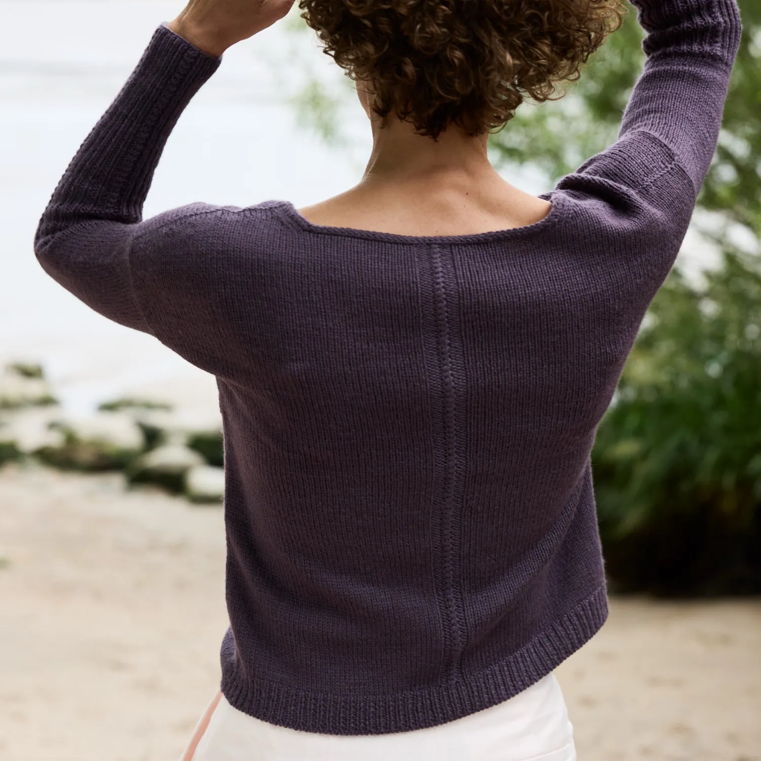 Rosy Green Wool Twilight Trail Pullover Anleitung PDF Wickel