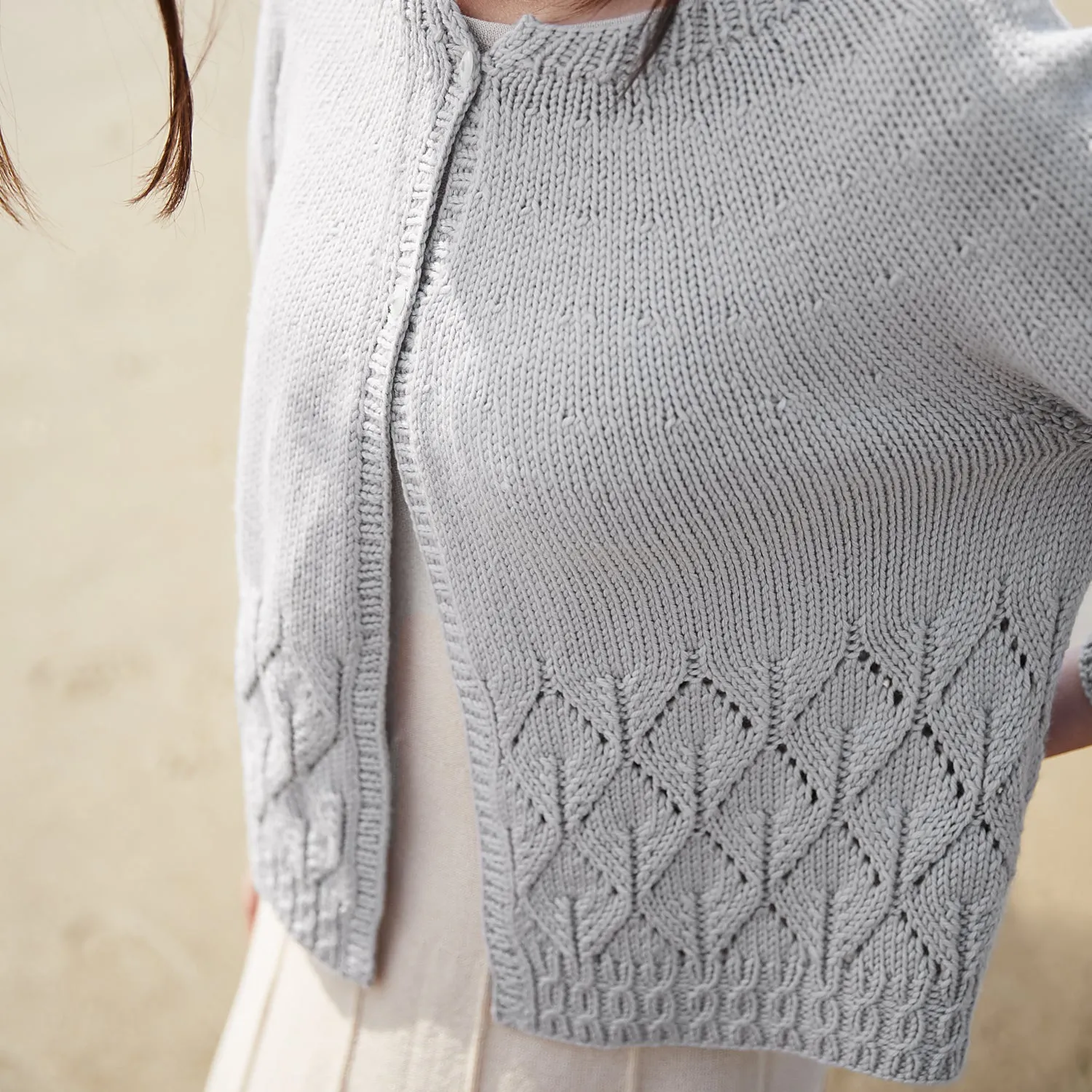Rosy Green Wool Caresse Strickanleitung Cardigan PDF Lace