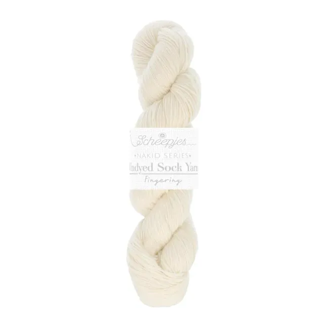 Scheepjes Nakid S Sockenwolle 100g Weiß Superwash
