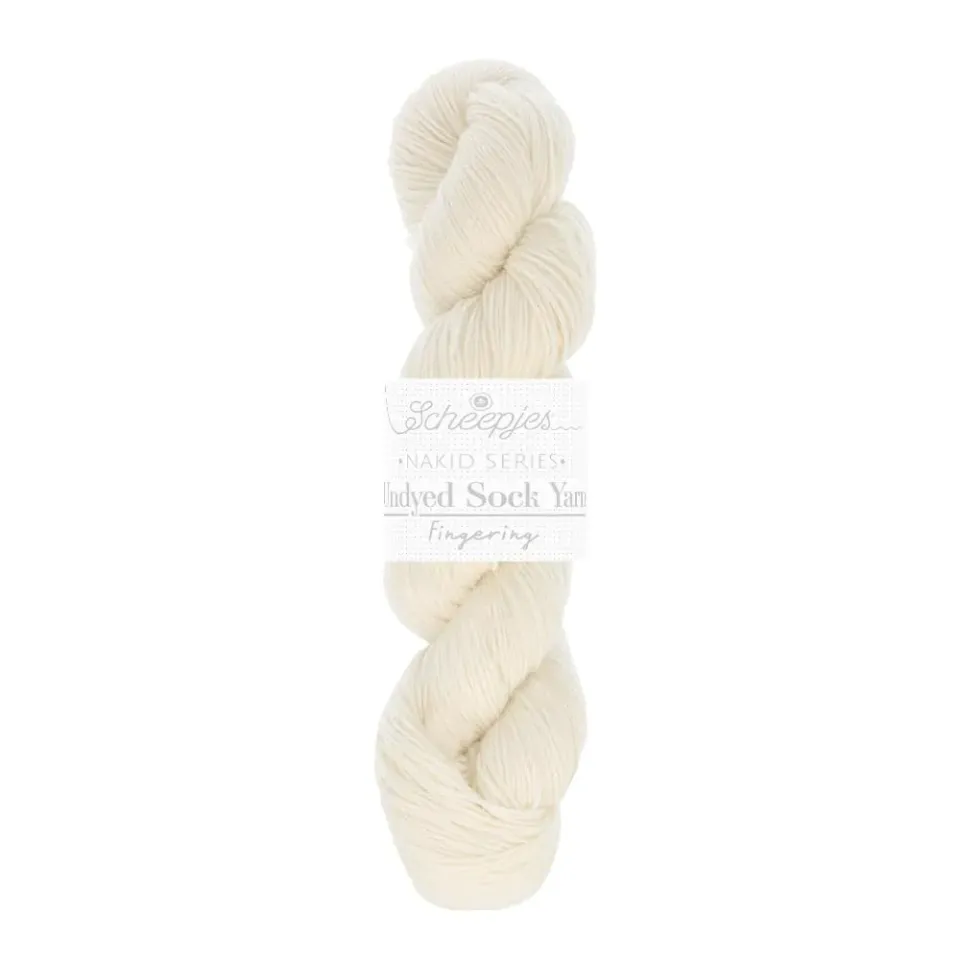 Scheepjes Nakid S Sockenwolle 100g Weiß Superwash
