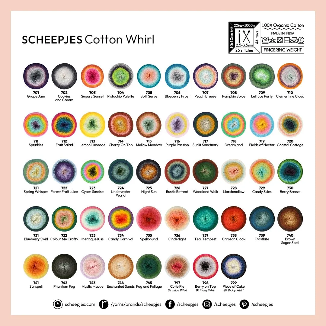 Scheepjes Cotton Whirl Verlaufsgarn 708 Pumpkin Spice 1000m