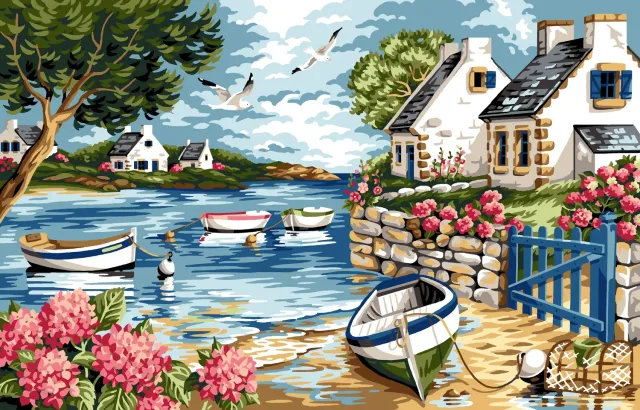 Royal Paris Brittany Gobelin-Canvas 48x75 cm Küste