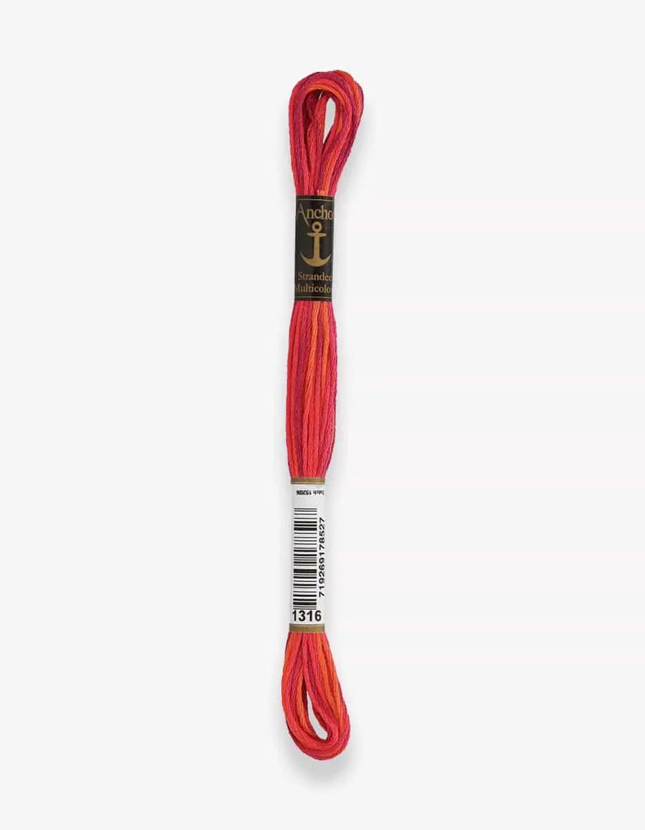 Anchor Stranded Cotton Mouline Multicolour Stickgarn 8m