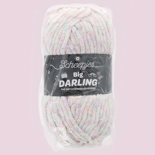 Scheepjes Big Darling Strickgarn 01 Snow Cone 150g bunt