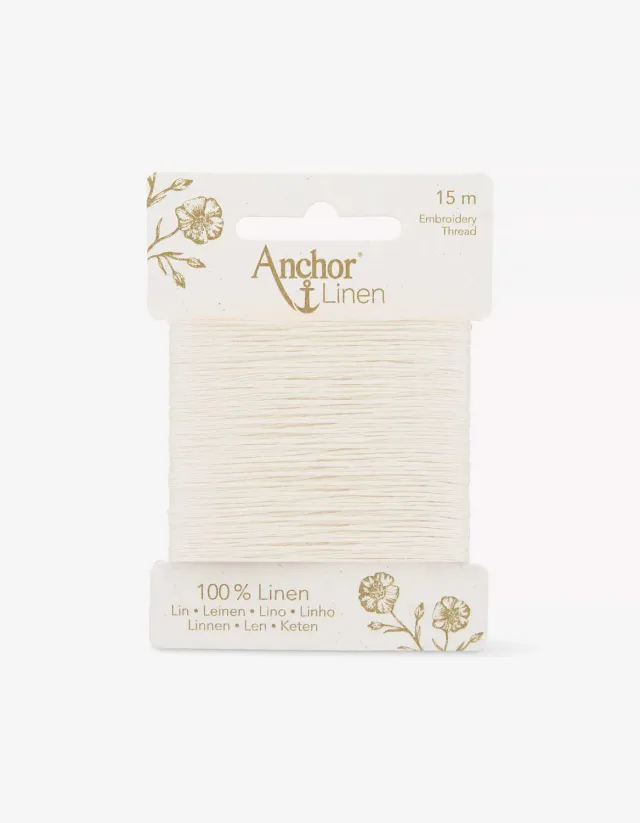 Anchor Linen Leinengarn 15m natur matt 6-fädig