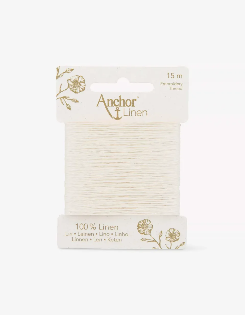 Anchor Linen Leinengarn 15m natur matt 6-fädig
