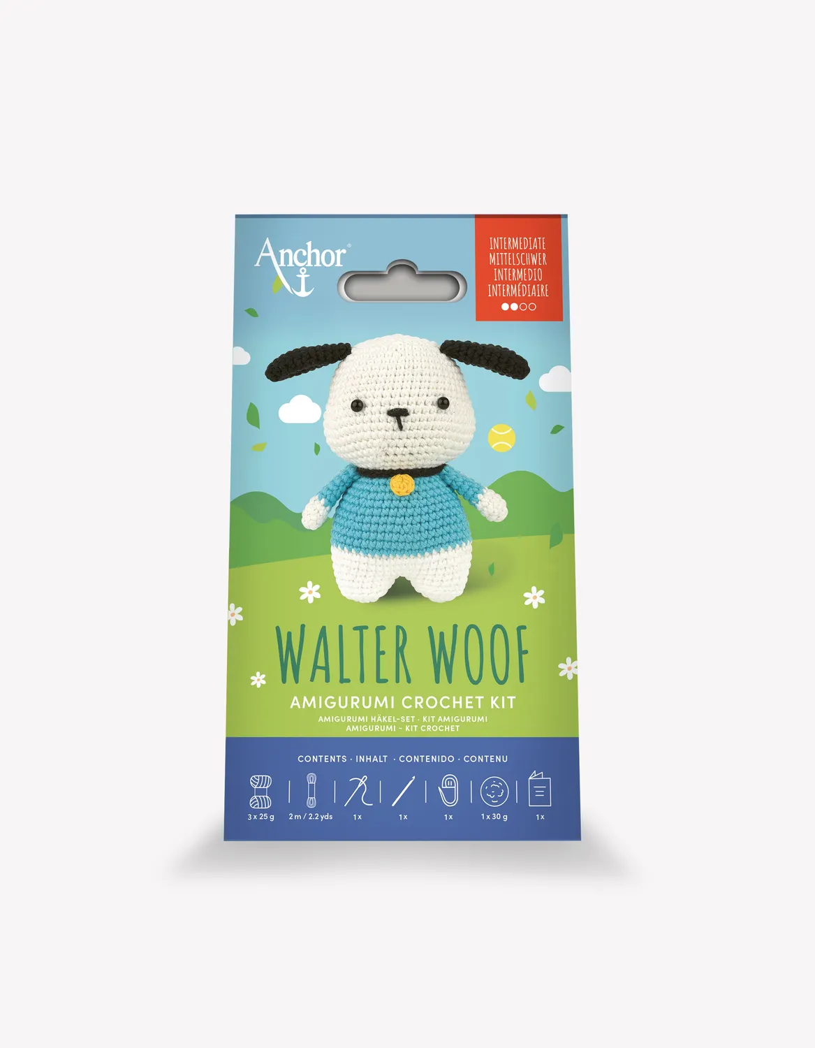 Anchor Walter Woof Amigurumi Häkelset Hund Baumwolle