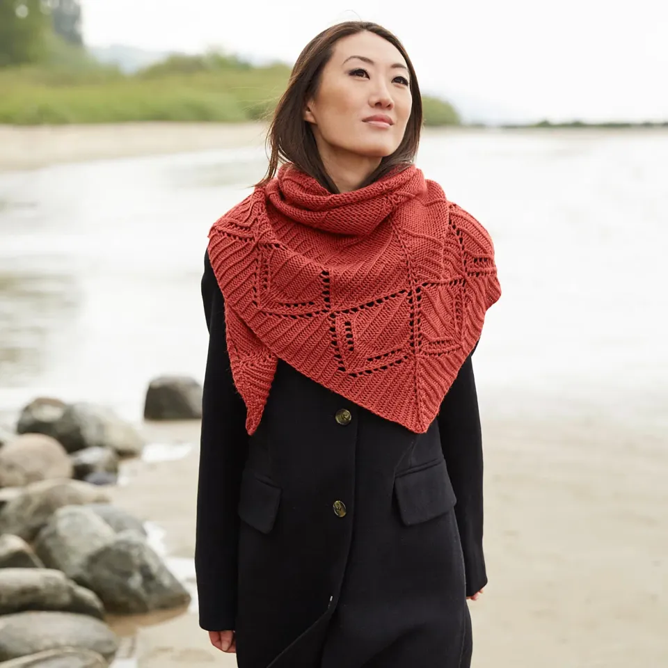 Rosy Green Wool Ating Tuch Strickanleitung Dreieck