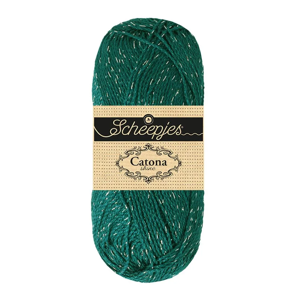 Scheepjes Catona Shine 404 English Tea Garn 50g Goldglanz
