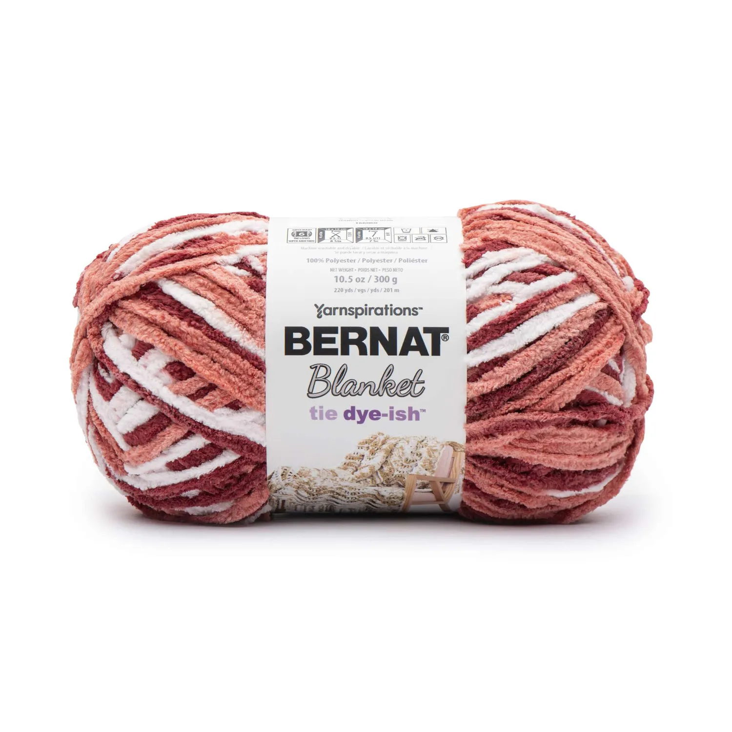 Bernat Blanket Tie Dye-ish Chenillewolle 300g Batik