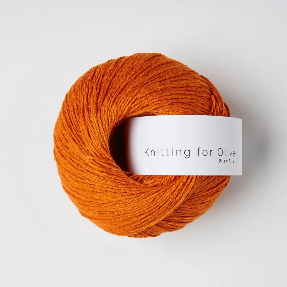 Knitting for Olive Pure Silk Garn Hokkaido warmes Orange