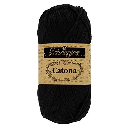 Scheepjes Catona 110 Baumwollgarn 1x25g Schwarz
