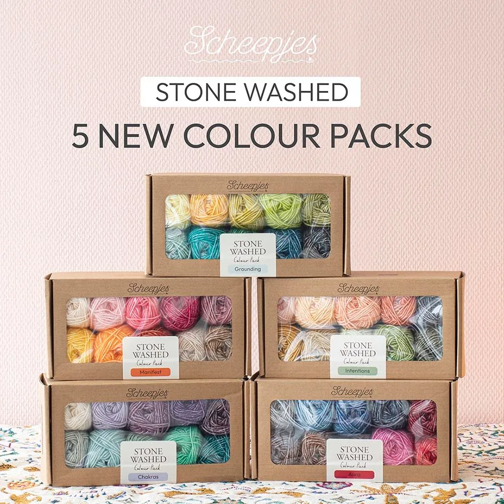 Scheepjes Stone Washed Farbpaket 10x25g Rot Mix