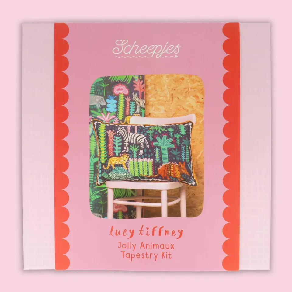 Scheepjes Lucy Tiffney Gobelin-Set Jolly Animaux 40x60