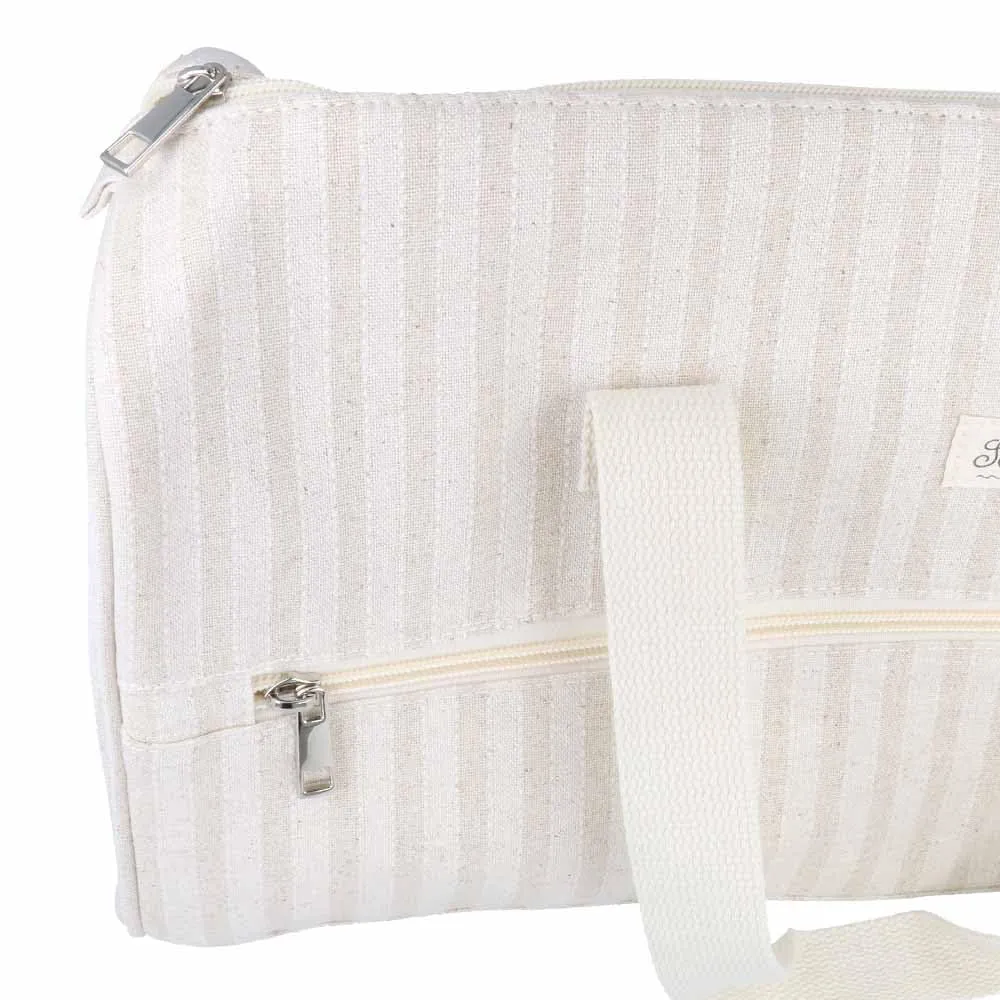 Scheepjes Strickbeutel Gestreift Beige 45cm mit Reißverschluss