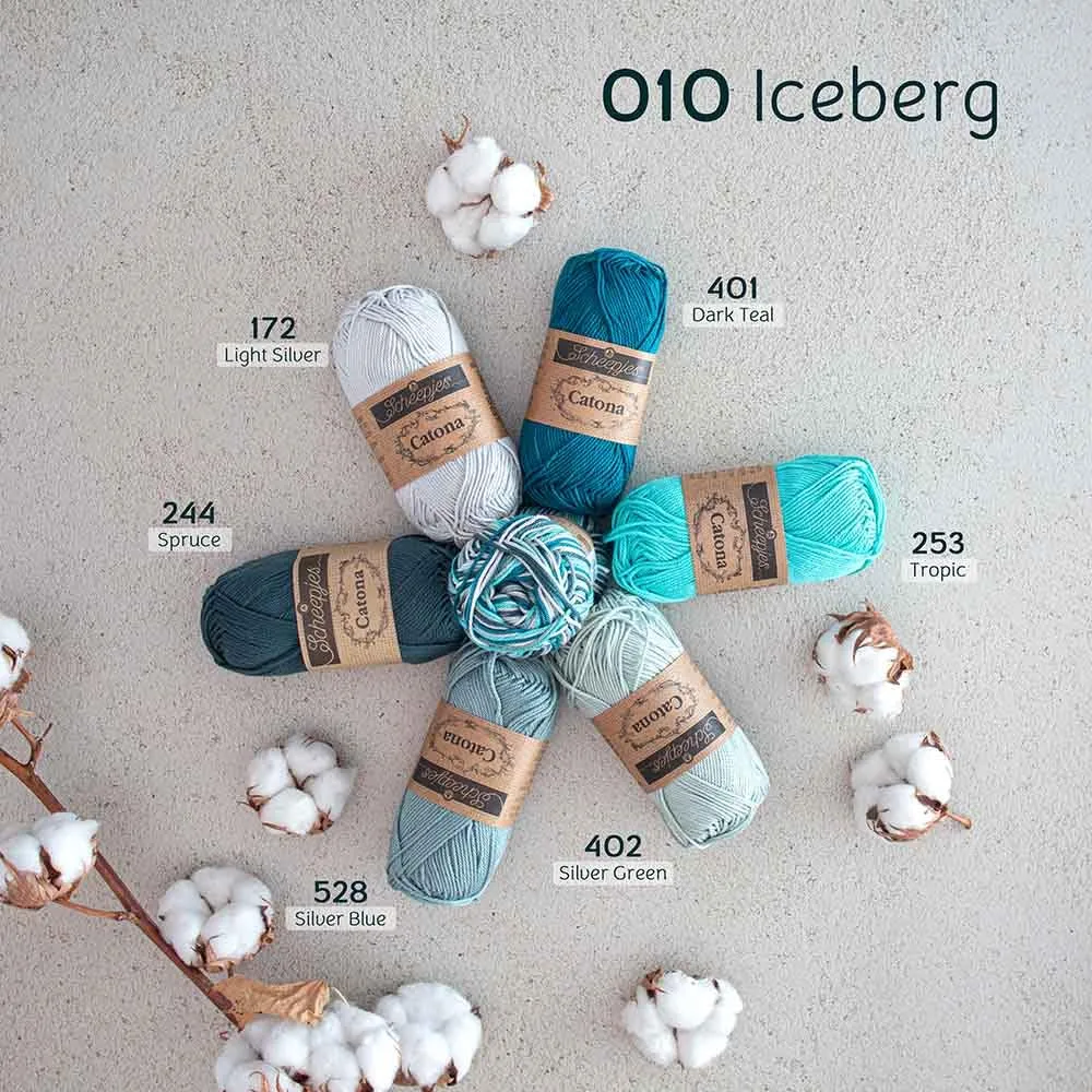 Scheepjes Catona Chroma Garn 50g 125m 010 Iceberg Verlauf