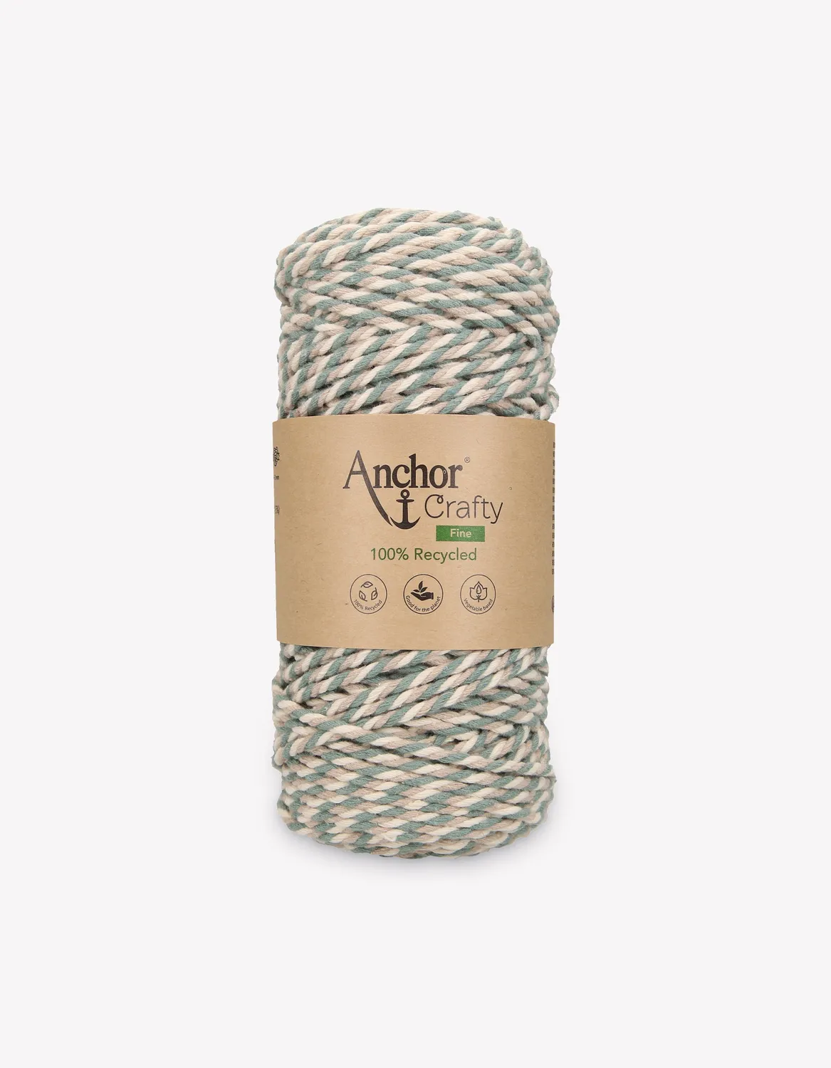 Anchor Crafty Fine Multicolour Recycling Garn 3mm 250g Bunt