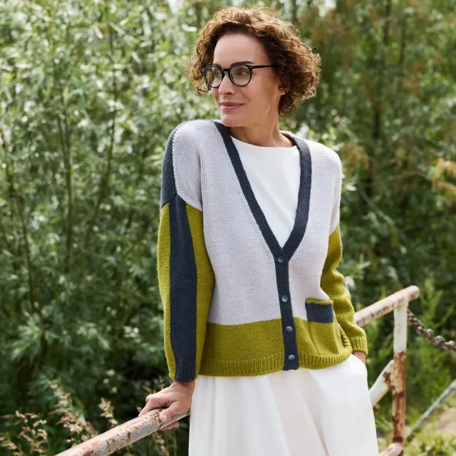 Rosy Green Wool Forest Crossing Strickanleitung Cardigan PDF Intarsien
