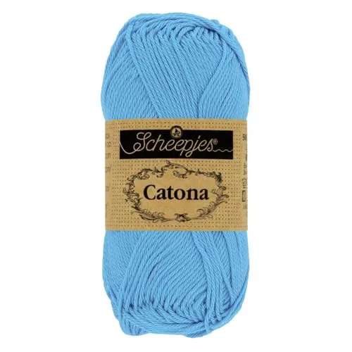 Scheepjes Catona 384 Powder Blue Baumwollgarn 50g blau
