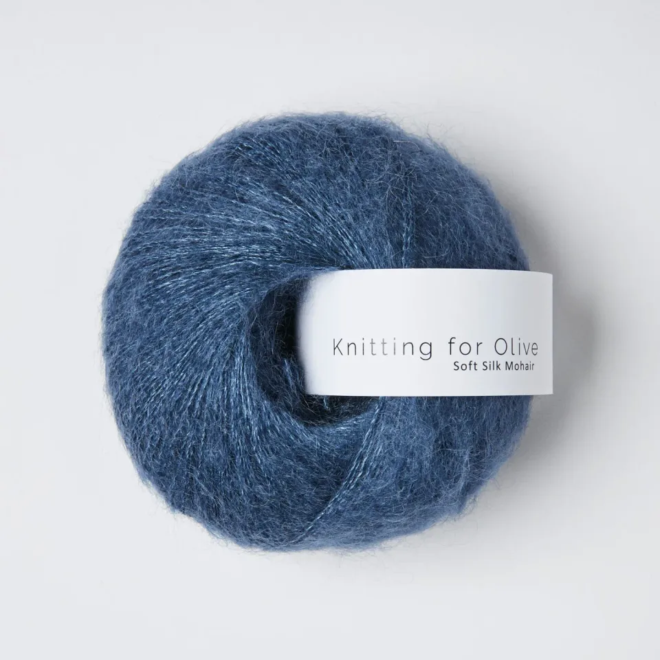 Knitting for Olive Soft Silk Mohair Wolle Blue Jeans fluffig