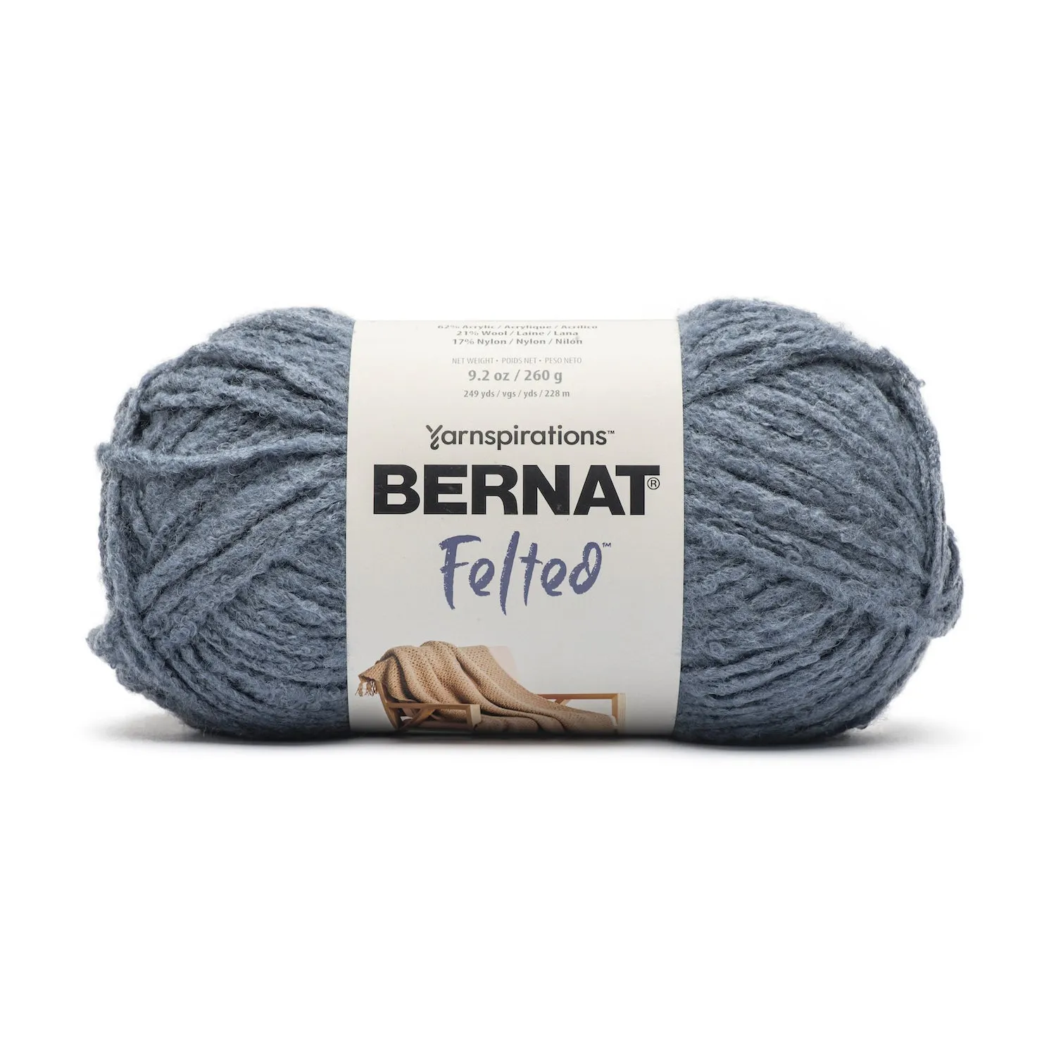 Bernat Felted Garn Acryl-Wollmischung dick flauschig