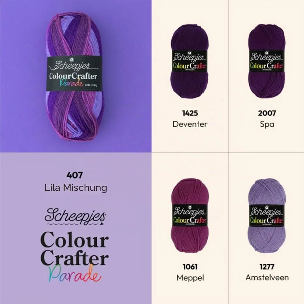 Scheepjes Colour Crafter Parade 407 Acrylgarn 100g Lila