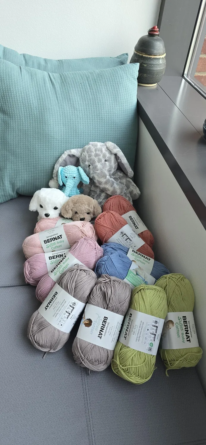 Bernat Softee Baby Wollset Box Taupe Coral 6-farbig