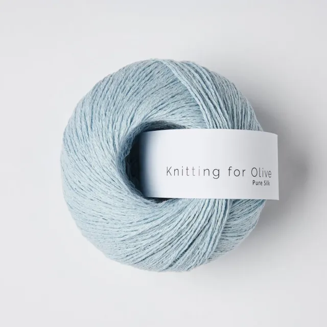 Knitting for Olive Pure Silk Seidengarn Ice Blue hellblau