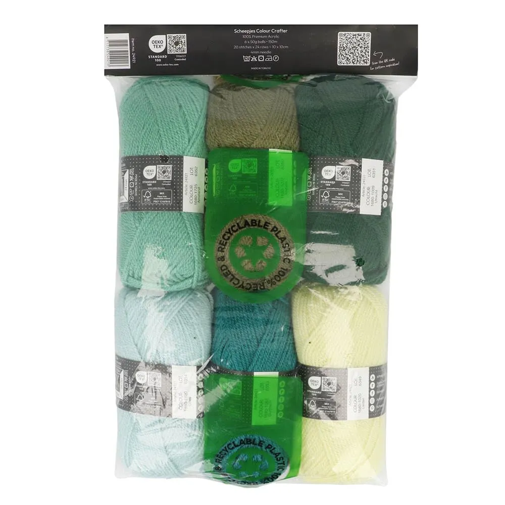Scheepjes Colour Crafter Set 6x50g Die Veluwe Grün