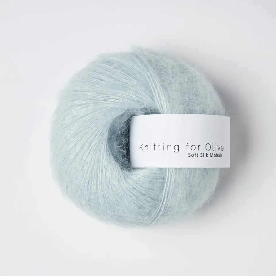 Knitting for Olive Soft Silk Mohair Wolle Ice Blue kühl
