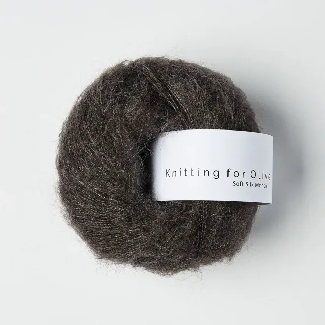 Knitting for Olive Soft Silk Mohair Dark Moose Garn