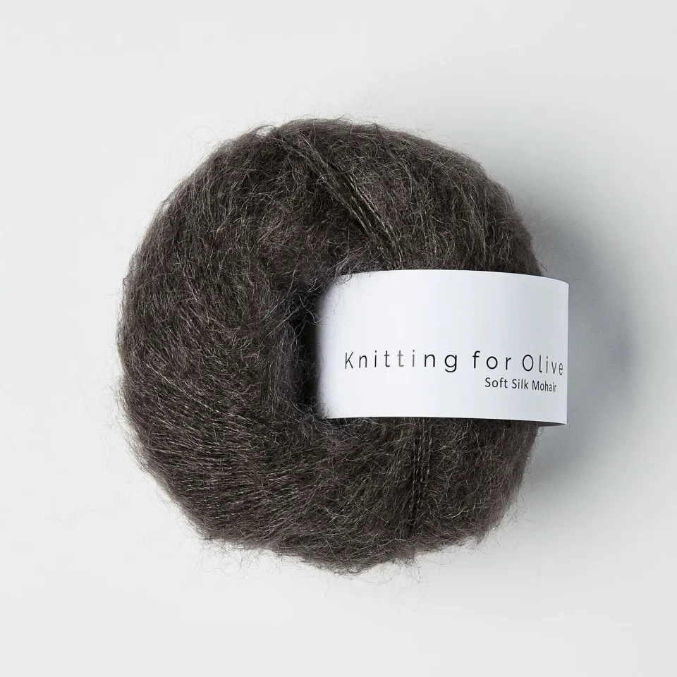 Knitting for Olive Soft Silk Mohair Dark Moose Garn