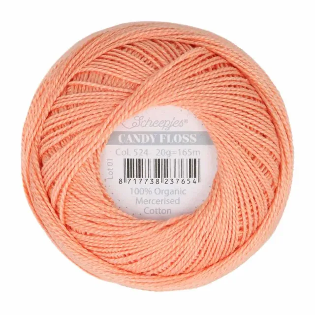 Scheepjes Candy Floss 524 Apricot Baumwollgarn 20g Bio