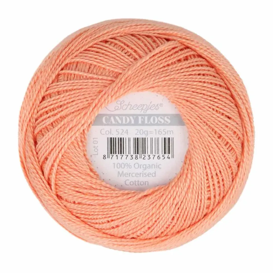 Scheepjes Candy Floss 524 Apricot Baumwollgarn 20g Bio