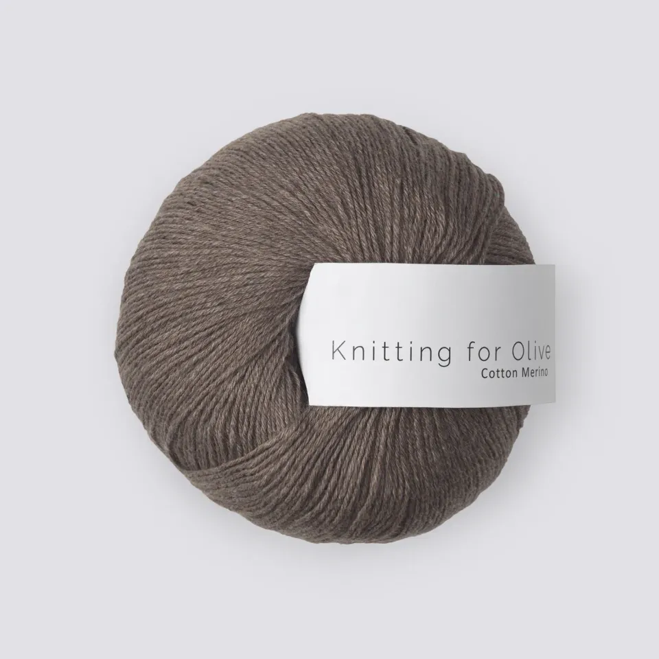 Knitting for Olive Cotton Merino Wolle Mole Braun 50g