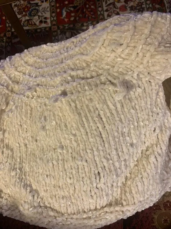 Bernat Velvet Samtgarn Weiß Chenille weich