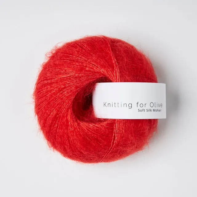 Knitting for Olive Soft Silk Mohair Red Currant Mohairwolle Seide